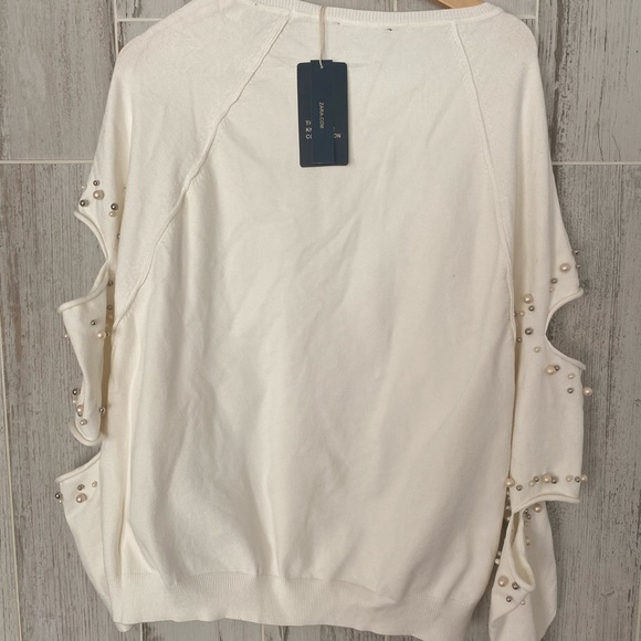 Zara crew neck sweatshirt with cutout sleeves - Picture 2 of 2